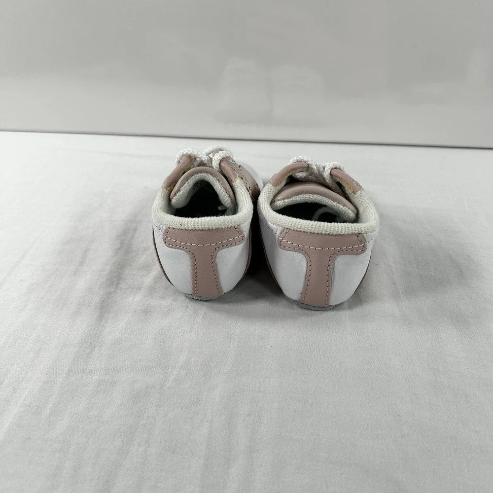 NEW Footjoy Baby Crib Shoes Size 1 Pink White Leather Saddle Oxfords